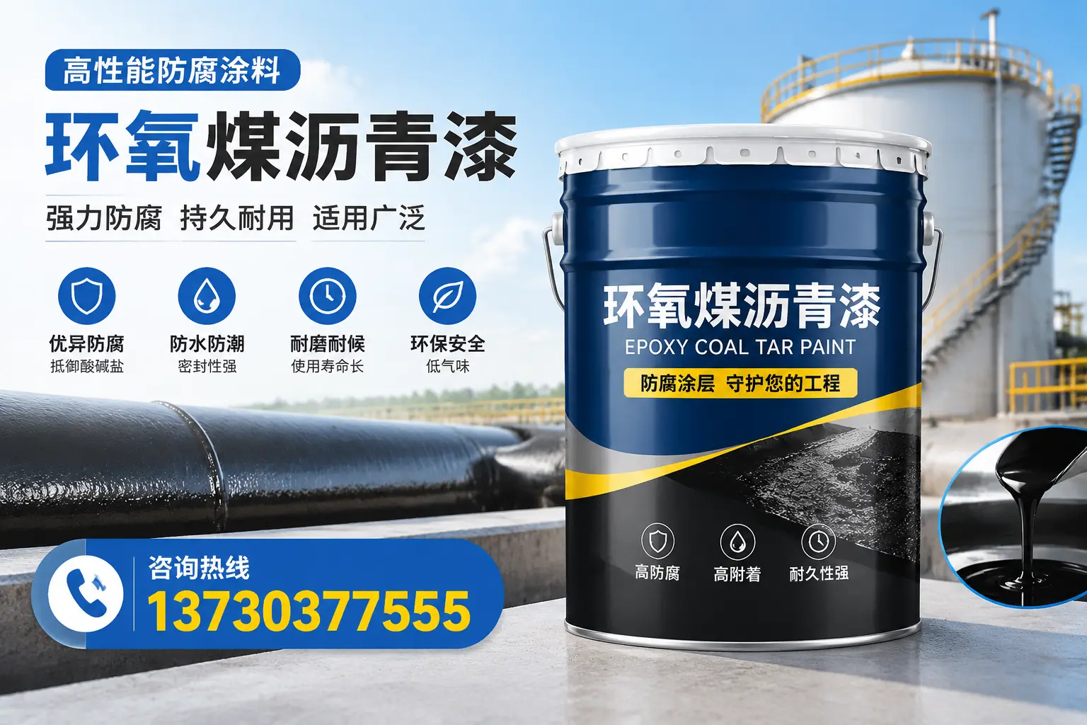 环氧煤沥青漆的耐久性分析,适合仙桃的使用场景